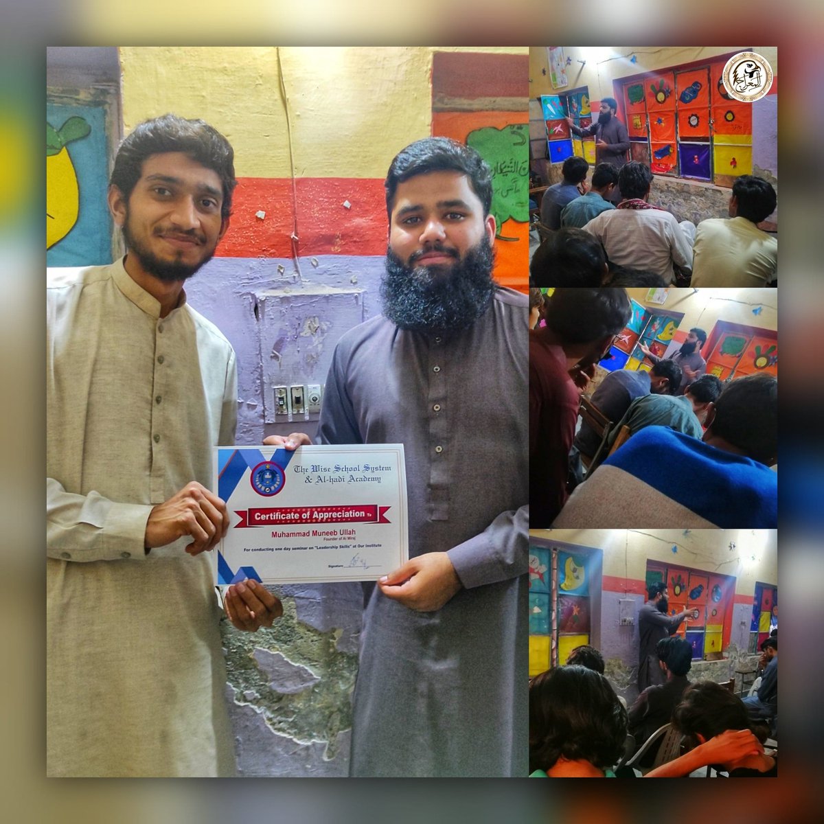 Almiraj2019's tweet photo. Al Hamdu LILLAH!
Successfully Session Conducted under the title of "LEADERSHIP SKILLS" by our Founder, Mr. Muhammad Muneeb Ullah. 

Jizak iALLAHu Khairun Kaseera.
Barak ALLAHu Feek.
So Kind of You!
Thank You! 

#Almiraj
#Pakistan
#ForYouthToBeLeaderForOneNation
#Togetherwewin https://t.co/PwEaE4GGyD