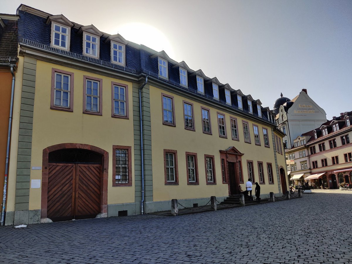 AbdullahDayo's tweet photo. Visited #Weimar city where the assembly adopted Germany's first constitution in 1919 and Germany was declared to be democratic parliamentary republic. Goethe &amp; Schiller also lived here who were the pioneers of literary movement of Germany known as "Weimar Classism".
#GermanDiary https://t.co/ZNxRnCy6zo