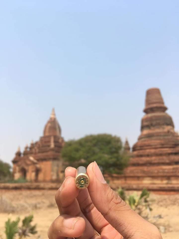 Today, In Bagan ,Myanmar 
A bullet that fell on a UNESCO World Heritage Site. This is unacceptable. <a href="/UNESCO/">UNESCO 🏛️ #Education #Sciences #Culture 🇺🇳</a> 

#WhatsHappeningInBagan
#WhatsHappeningInMyanmar 
#Mar7Coup