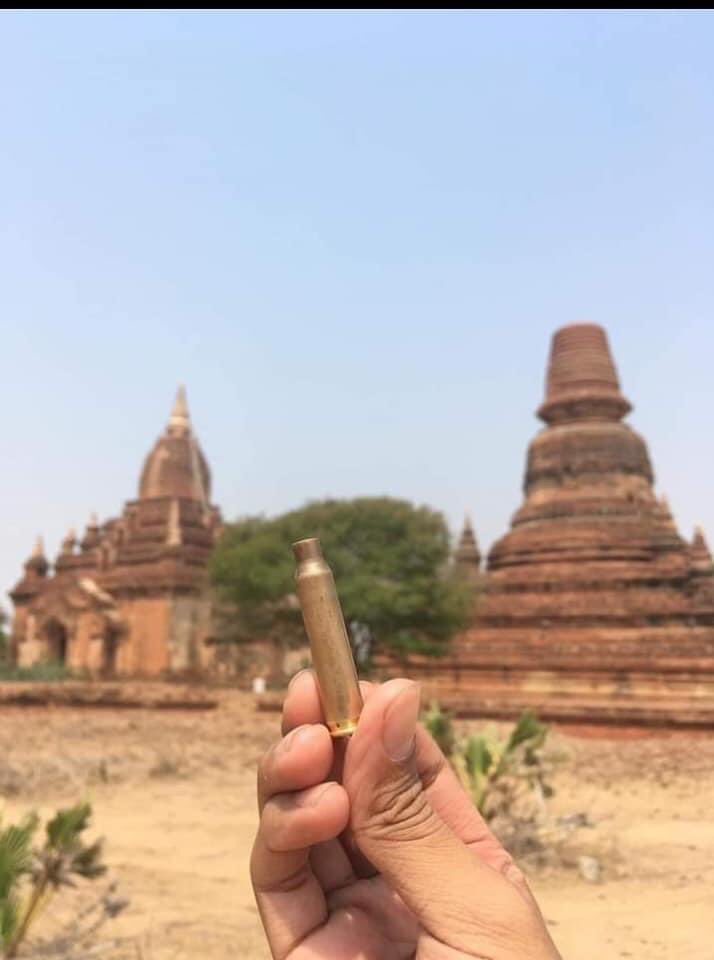 LinHtetPhyo20's tweet photo. Now!!The junta army is shooting in UNESCO city Bagan.Current situtation,The civilians in Bagan are running to hide their shoot and one young boy was injured by their shot.

Photo crd
#SaveMyanmar 
#RejectMilitaryCoup 
#R2PForMyanmar 
#WeSupportDrSasa
#WeSupportCRPH https://t.co/7EeIFh9FO4