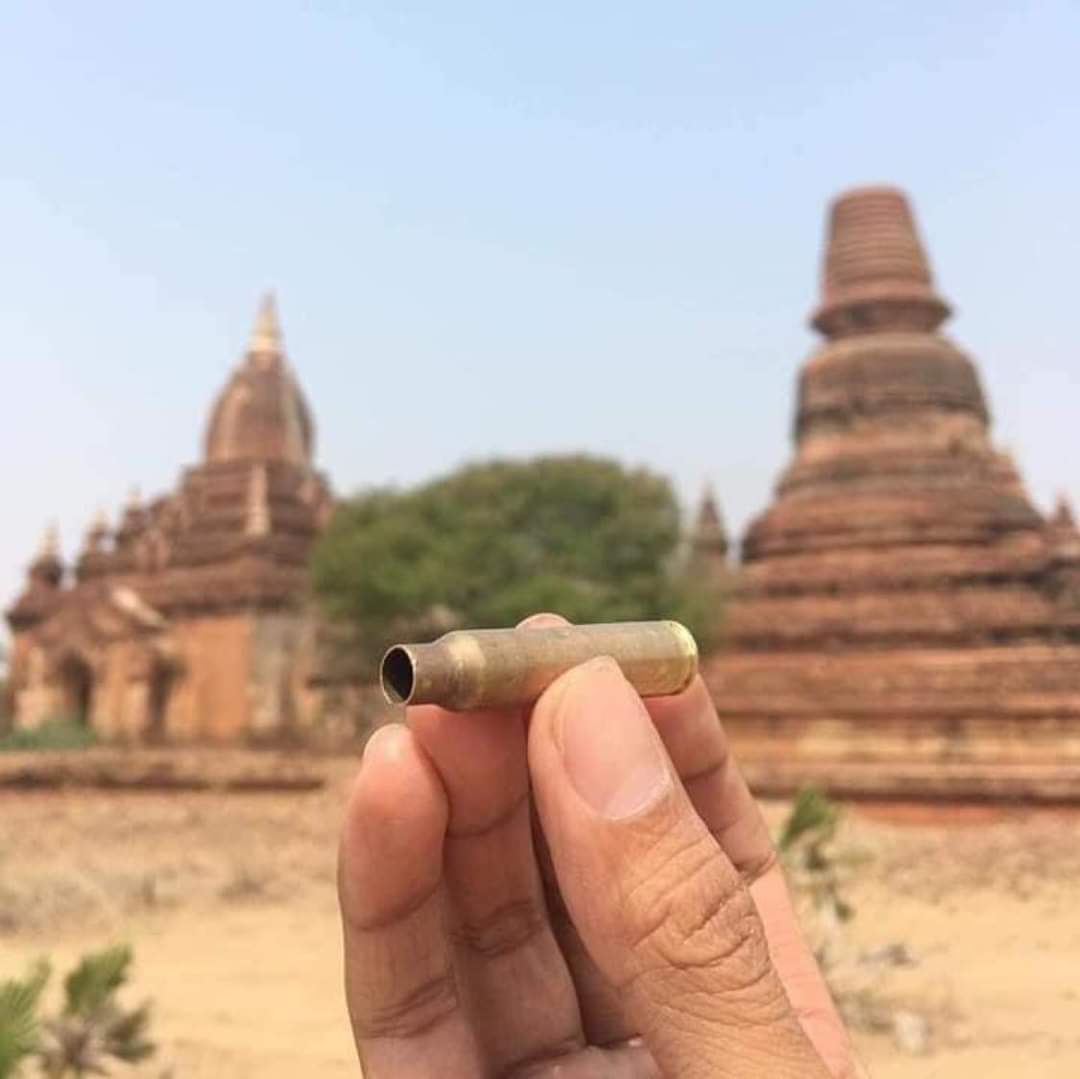AeinSoPyay's tweet photo. In Bagan, even famous ancient and a UNESCO World Heritage of Myanmar. Terrorists opened gunfire and violet brutally. This is a violation of the rules set by the world. Please take actions!!!

#whatshappeninginmyamar
#HearTheVoiceOfMyanmar
#RejectMyanmarMilitaryCoup
#march7coup https://t.co/lPCZ72pgxG