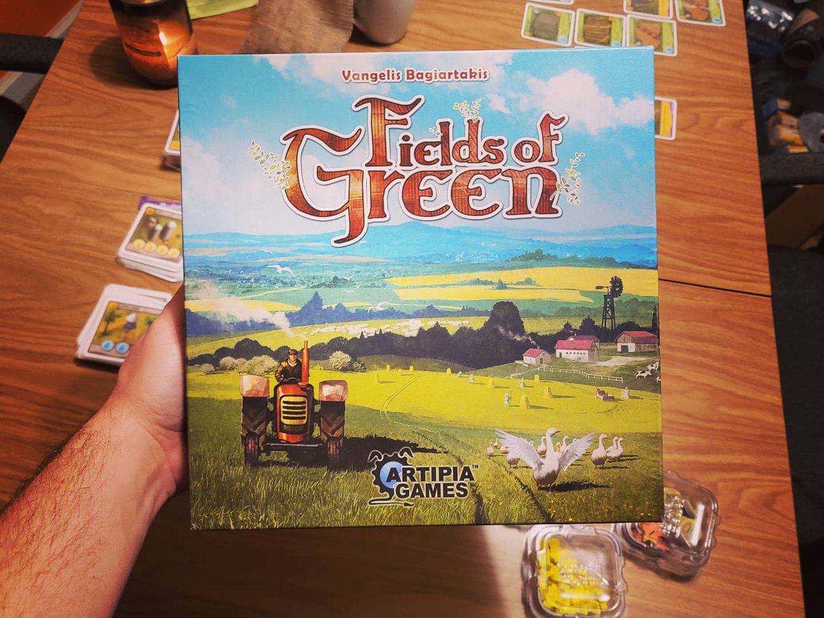 CardBoardGamers's tweet image. Been awhile since I've played #FieldsOfGreen by @ArtipiaGames. I absolutely love the engine-building, tile laying mechanics of this game. While I still enjoy #AmongTheStars, I find Fields a much deeper, engaging game.
#boardgames #cardgames #cardboardgamers #farms #tabletopgames