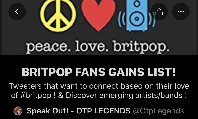 OtpLegends's tweet photo. Please join our list if you love #britpop https://t.co/ToKCx3ArAZ