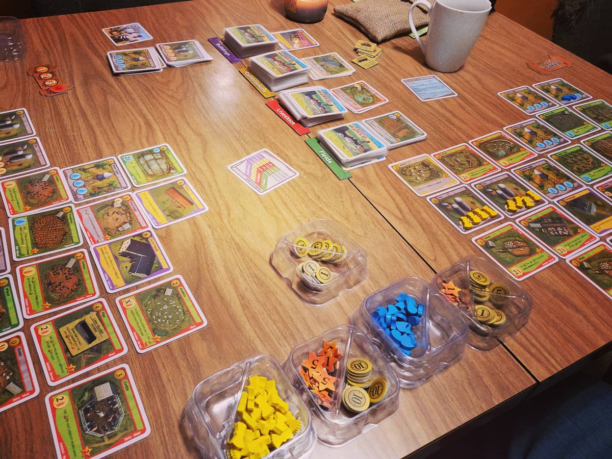 CardBoardGamers's tweet image. Been awhile since I've played #FieldsOfGreen by @ArtipiaGames. I absolutely love the engine-building, tile laying mechanics of this game. While I still enjoy #AmongTheStars, I find Fields a much deeper, engaging game.
#boardgames #cardgames #cardboardgamers #farms #tabletopgames