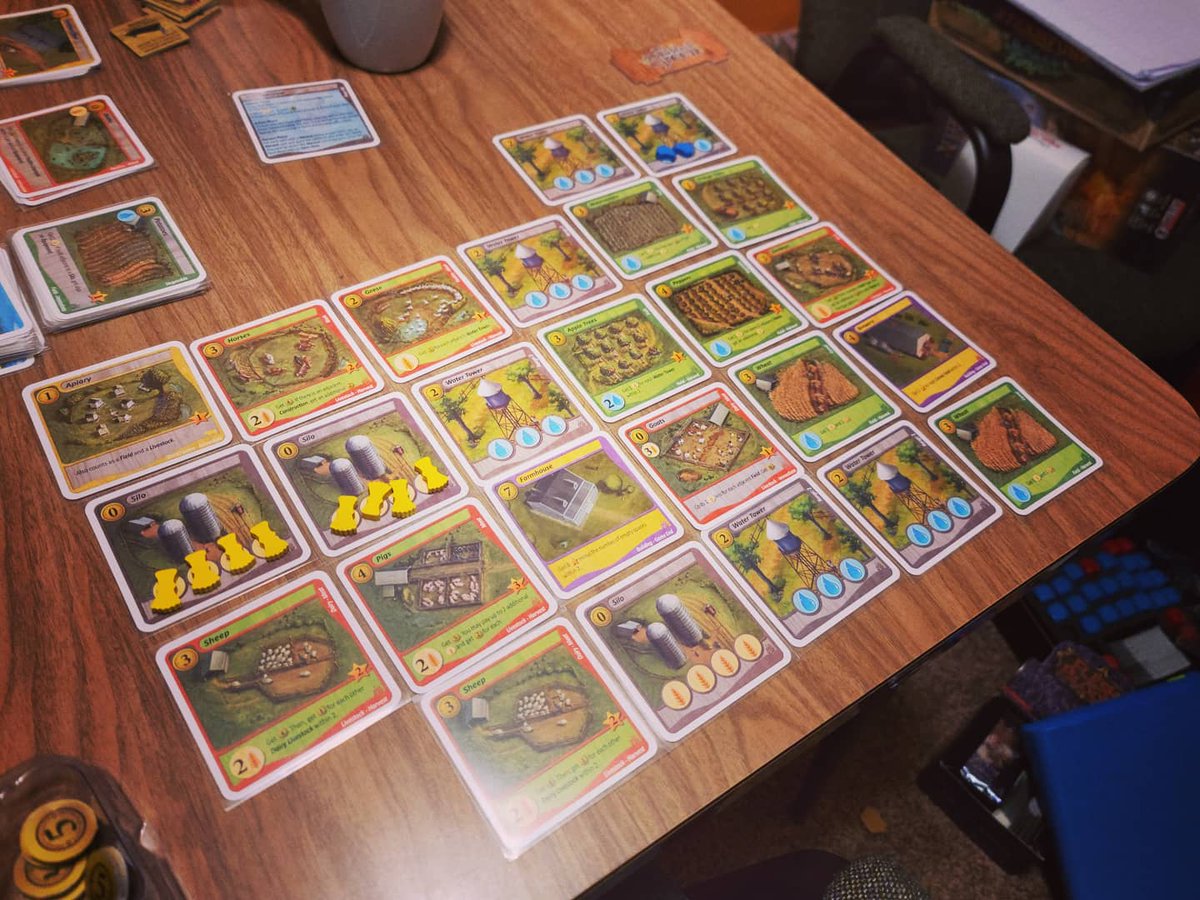 CardBoardGamers's tweet image. Been awhile since I've played #FieldsOfGreen by @ArtipiaGames. I absolutely love the engine-building, tile laying mechanics of this game. While I still enjoy #AmongTheStars, I find Fields a much deeper, engaging game.
#boardgames #cardgames #cardboardgamers #farms #tabletopgames