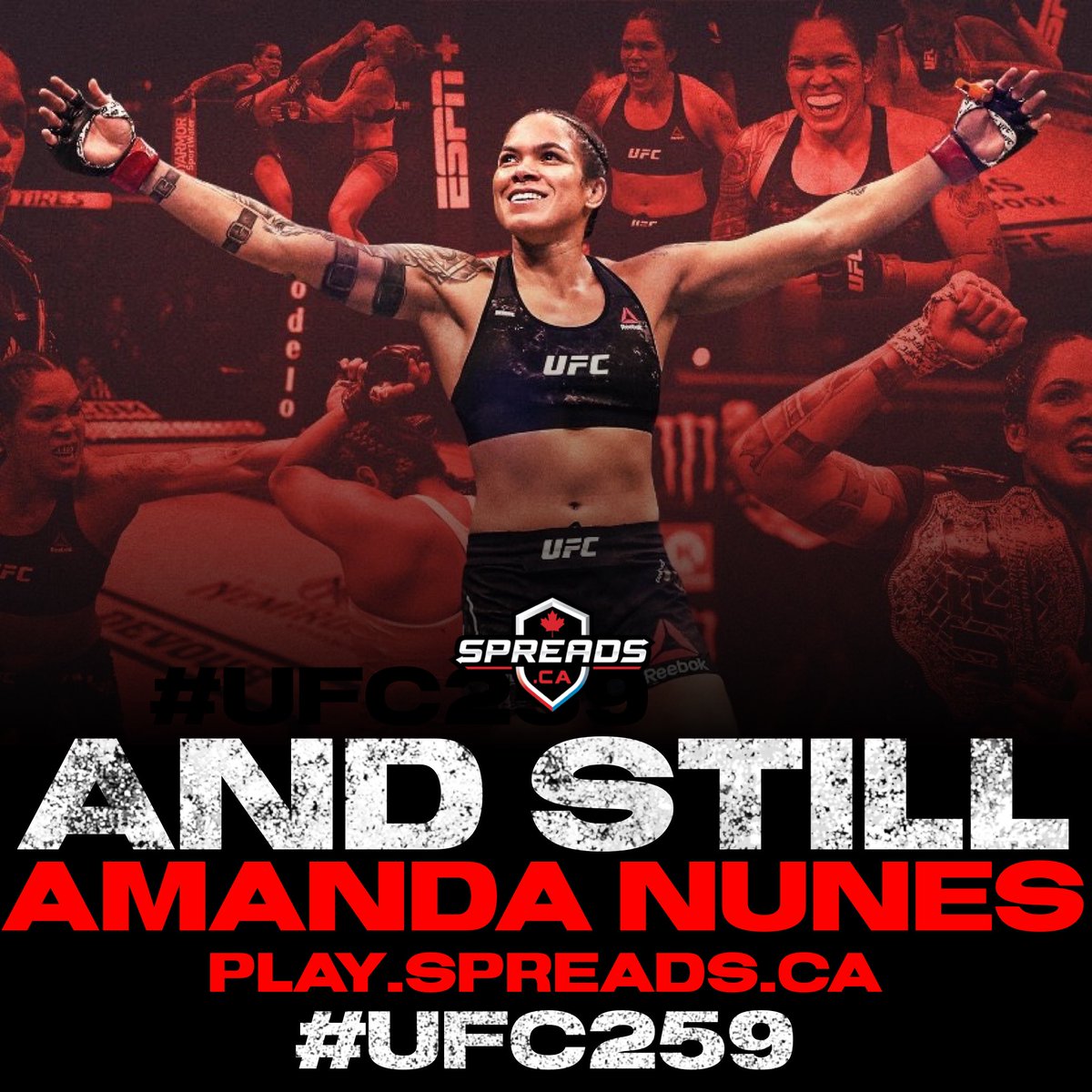 SpreadsC's tweet photo. Baddest woman on the planet, @amanda_leoa #UFC259 🇧🇷
@stylebender vs @janblachowicz NEXT❗️
—
#ufc #ufcfightnight #mma #mmafighter #boxing #conormcgregor #ufcfighter #kickboxing #khabibnurmagomedov #mmatraining #fight #bjj #muaythai #ufcmoscow #ufcrussia #wrestling #bellator https://t.co/bCBT3NYtPP