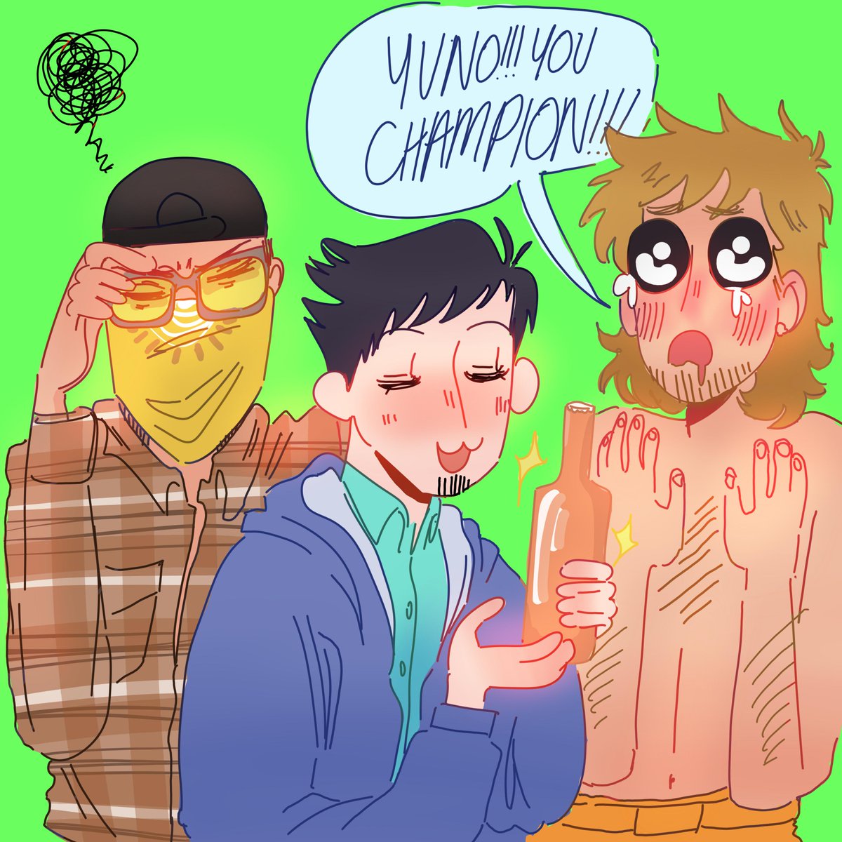 the baddie, the shrimp, and the bestie,,, they're comforting
#sykkunofanart #YunoSykk