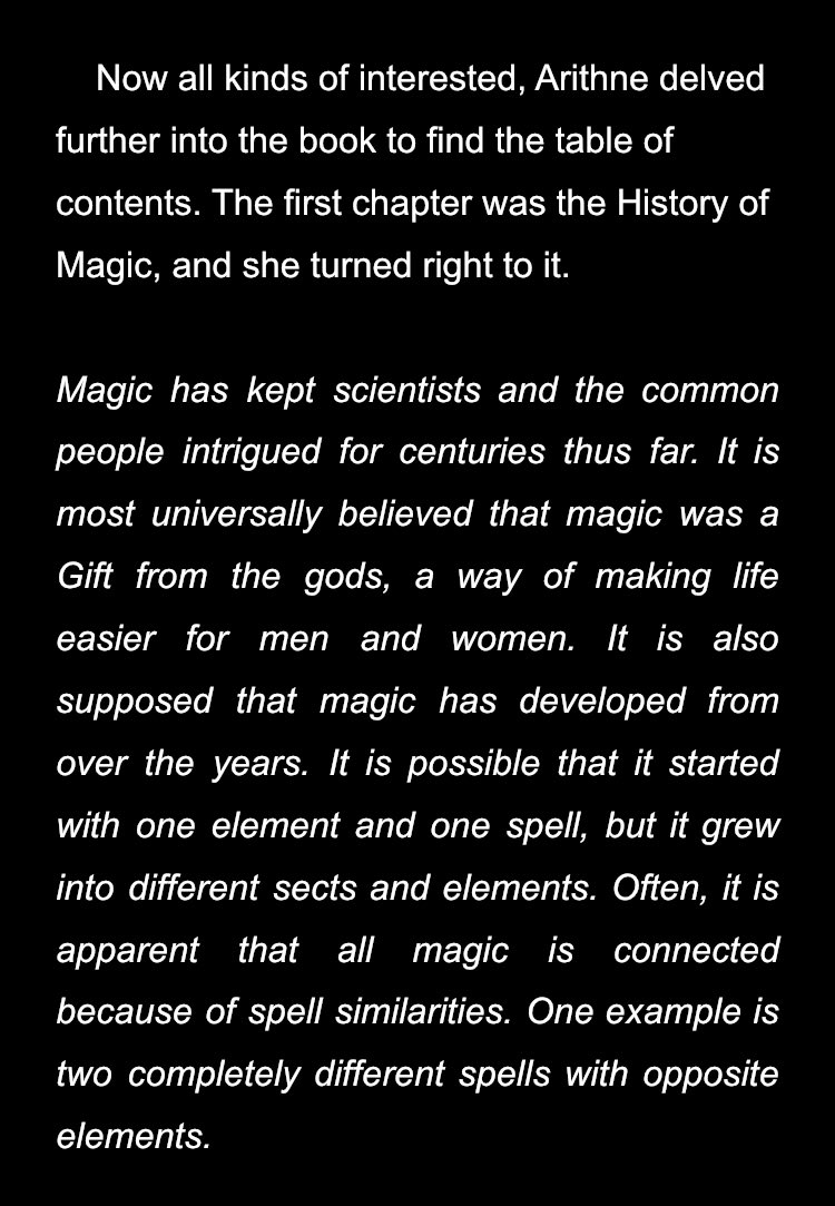 I wonder if she’s read the other magic book she brought with her, as noted in chapter two. Or if she, like many of us child nerds, had an incurable addiction to grabbing a thing at Borders bookstores even though there were five other things I’d barely touched yet.