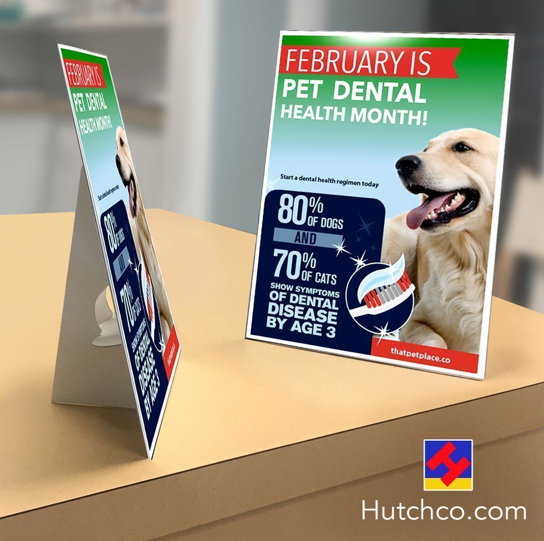 Always a good visual when posts are featuring #dogs! February has been #PetDentalHealthMonth, but did you know that good #dental hygiene can add 2-4 years to your #dogslife?

#HutchcoDisplays #brochure #signholders #display