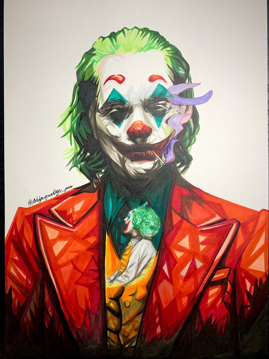 Shigequality Pen 友人のリクエストより Joker 描かせていただきました Joker ジョーカー Dccomic ホアキン フェニックス Shigequality Drawing Anime コピック Copic Illustration Art Sketch シゲクオリティ イラスト 模写 絵師 模写