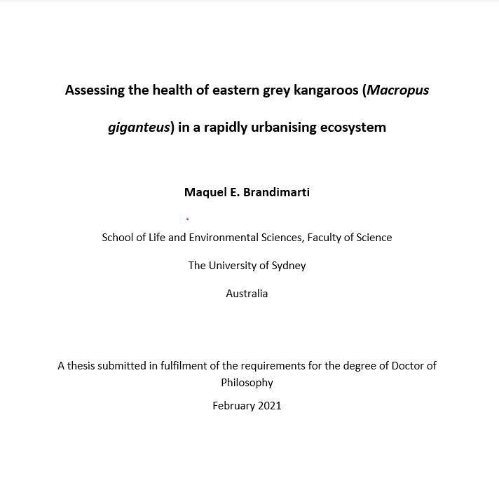 Last week I submitted my PhD thesis✅surrounded by my wonderful family and friends! 💕

My thesis looked at measuring kangaroo health, particularly in high density populations 🦘🦘🦘

Now onto finding a job🤞#PhDone (well almost) <a href="/Sydney_Science/">Sydney Science</a> <a href="/Sydney_Vet/">Sydney Uni Vet Sci</a>