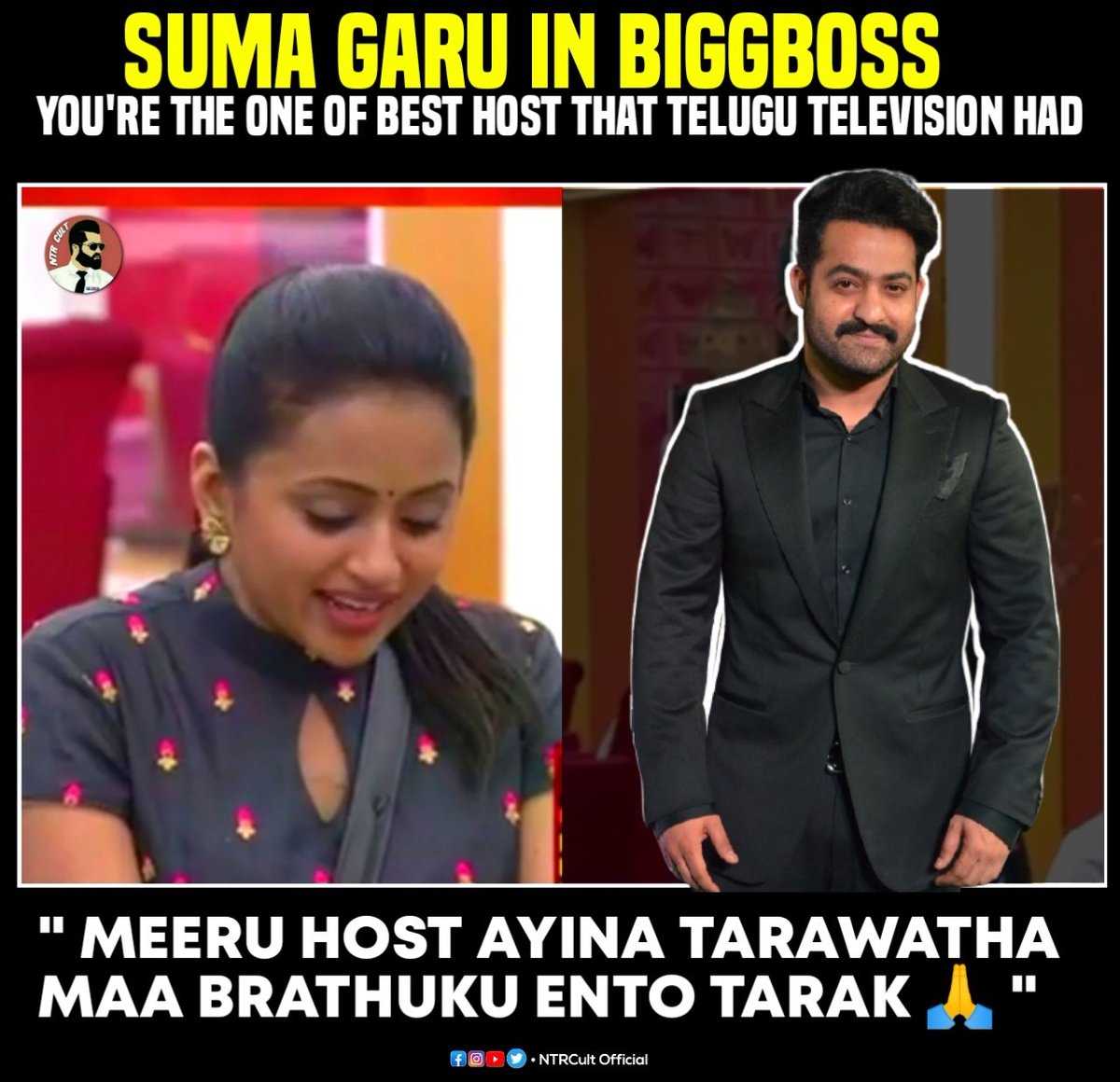 Best Host 😎 , @tarak9999 Stay tuned for More content 👉 @NTRcultOfficial #KomaramBheemNTR #EvaruMeeloKoteeswarulu