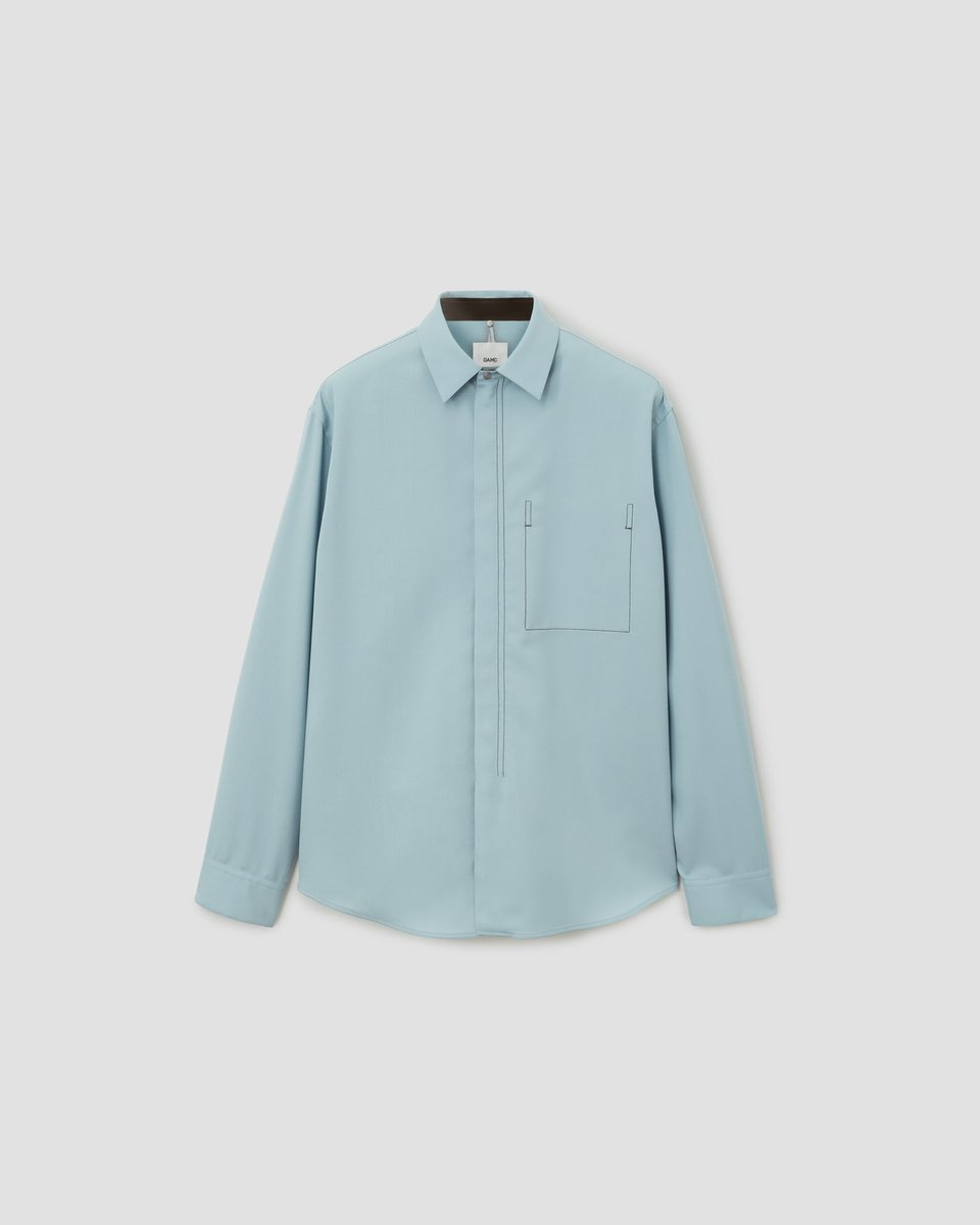 OAMC 21ss IAN SHIRT SLATE BLUE (M)