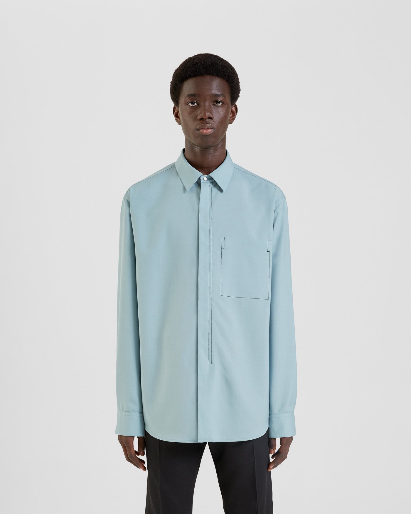 OAMC 21ss IAN SHIRT SLATE BLUE (M)