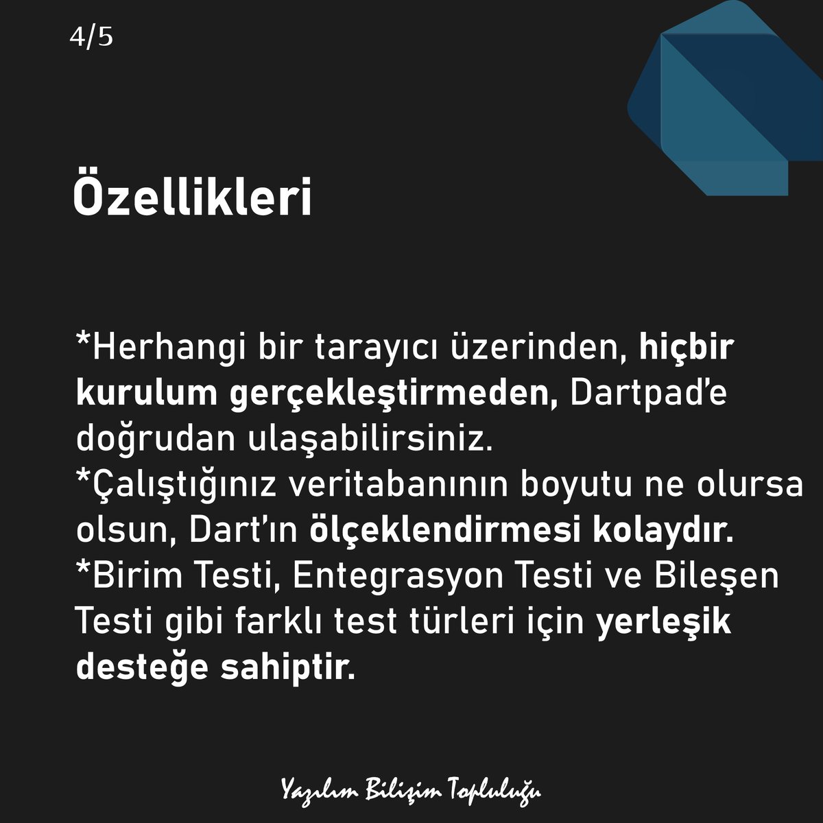 ❓ Nedir bu Dart?
💬 Sizce Dart ve Flutter Uygulama Geliştirme'de kuralları yeniden yazabilir mi?
.
.
.
.
.
#yazilimbilisimtoplulugu #dart #flutter #nedir #özellikleri #uygulamageliştirme #google