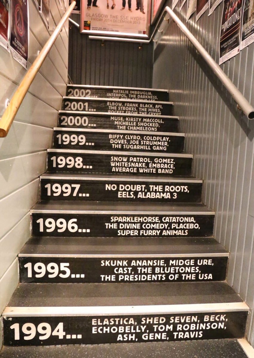 March 7th 1990
My first ever time in Glasgow,
the first time we ever climbed these stairs, to play at <a href="/kingtuts/">King Tut's Wah Wah Hut</a> 

Can’t wait to play there again