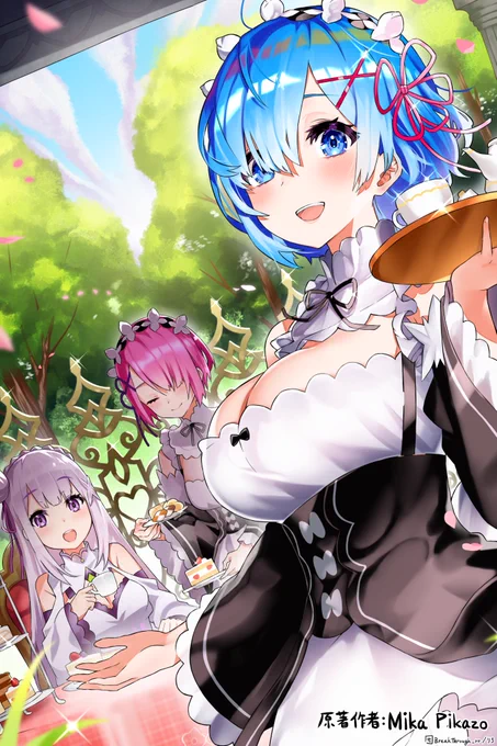私が尊敬しているMika Pikazoさんのゼロから始める異世界生活のイラストを勝手ながら模写させて頂きました。工程の中で色々と勉強になった部分が多かったです…!見習い、精進したいです(このイラストは二次創作/模写であり、原著作者は私ではなくさんです) 
