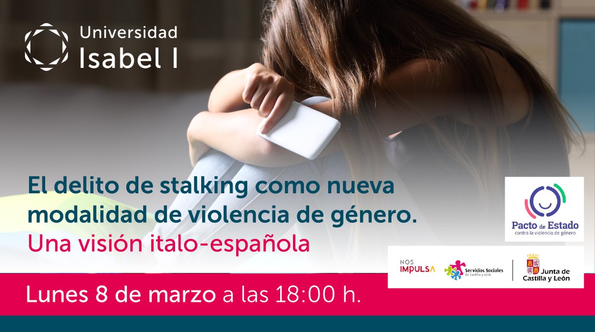 📣El delito de stalking como nueva modalidad de violencia de género. Una visión italo-española.
📅 Lunes, 8 de marzo
⏰ 18 horas
📍ONLINE, en abierto y gratuito
🎥Enlace de acceso al webinar: ow.ly/ZAMZ50DPINd
🔗Más información: ow.ly/eWFy50DPJ3G