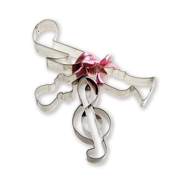 Si es que... tenemos de todo: ¿quieres unos moldes para cortar galletas con forma de corchea, trompeta, violín y clave de sol? Los tenemos, y sólo por 12,90 euros el conjunto completo.

#moldesgalletas #regalosmusicales #regalosmusica #regalosmusicos