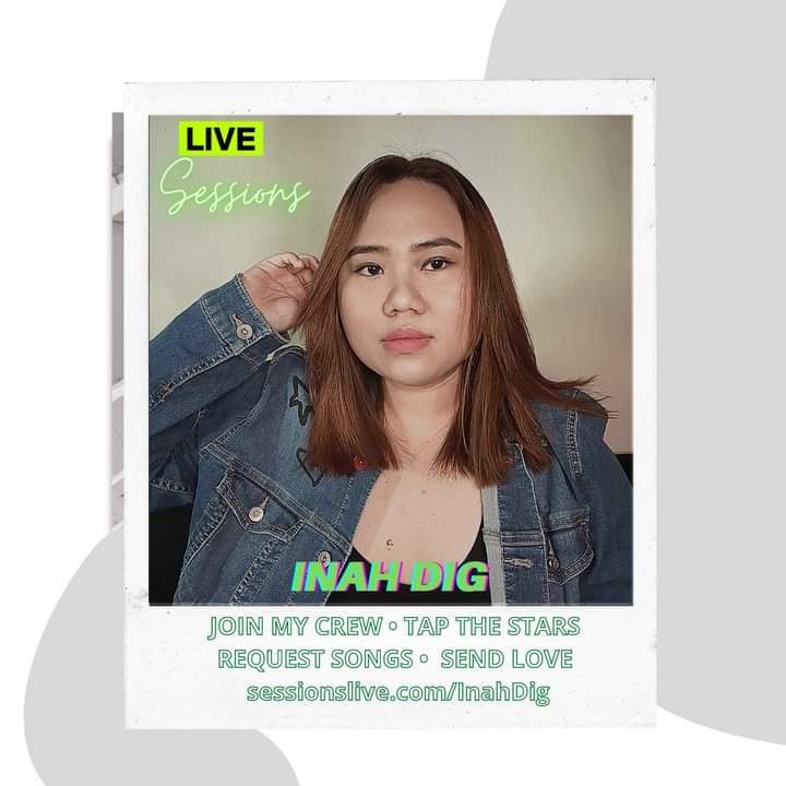 Hi! Catch me perform live in #SessionsLive. 🎤 
Upcoming sessions will be posted. 💙
Follow me and join my crew for more updates. Yes? Yes! See you! ✨
sessionslive.com/InahDig