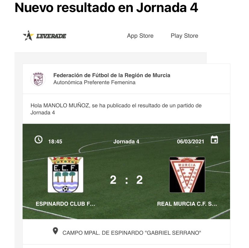 EspinardoCF1's tweet photo. ⚫️ POR FIN PUDIMOS VOLVER!!! Ya habia ganas!!!

🔺Jornada 4
📍@EspinardoCF1 FEMENINO 2-2 Real Murcia CF SAD

🔴 Semana que viene mas!!

⭕️Patrocinan: @PrimafrioSL , AIB, @lavaderopublico ,GPS, @TOTALSPORTCENT @ Pedro Segura https://t.co/z36qgTQrRc
