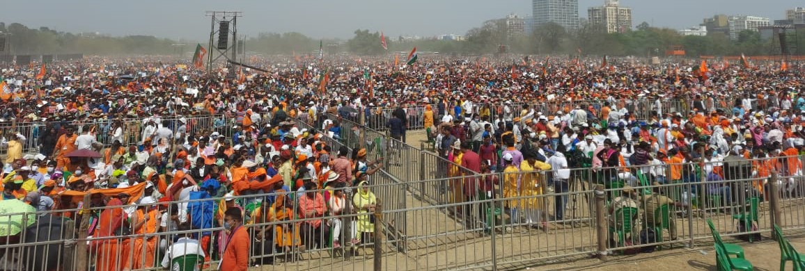 BJP4Bengal's tweet photo. জনসমুদ্র ব্রিগেড ......
#ModirSatheBrigade https://t.co/BCEedYcNZ1