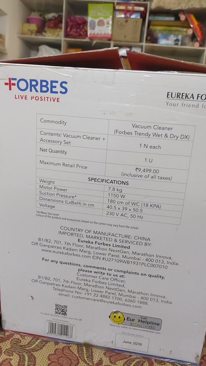 MonilMathur3's tweet image. PART 2 
REALLY FEELING BAD FOR COMPANY @EurekaForbes  please do not buy the products of poor company because after sell they never care about customer
 @eurekaforbesltd 
My investment is completely waste for this product from last year
As usually packed as purchased