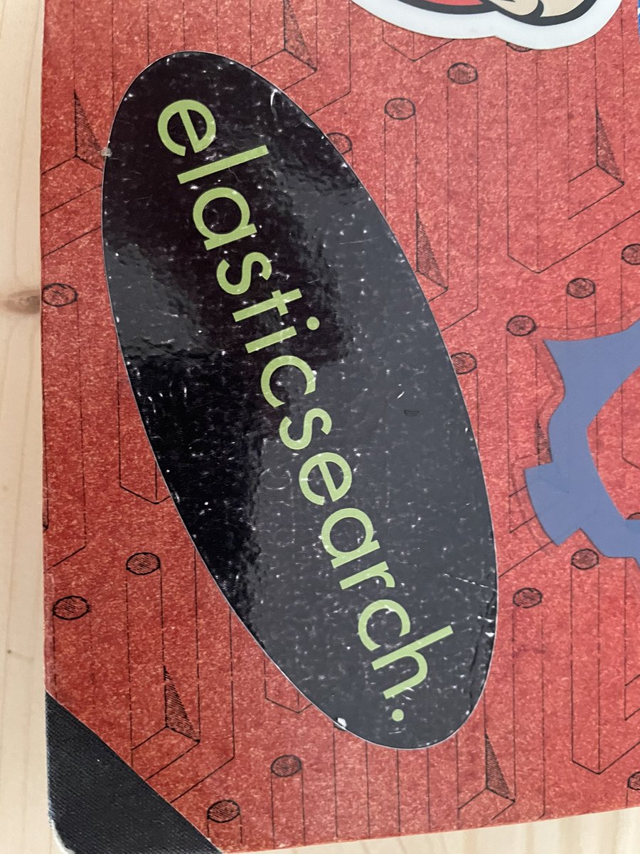 Found that early <a href="/elastic/">Elastic</a> search logo on an old notebook - 2015. How time flies.