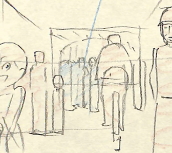 ●21年2月「屋外+人」基礎コース添削結果より
・手前の密度で人がいれば奥は人でいっぱいになる 