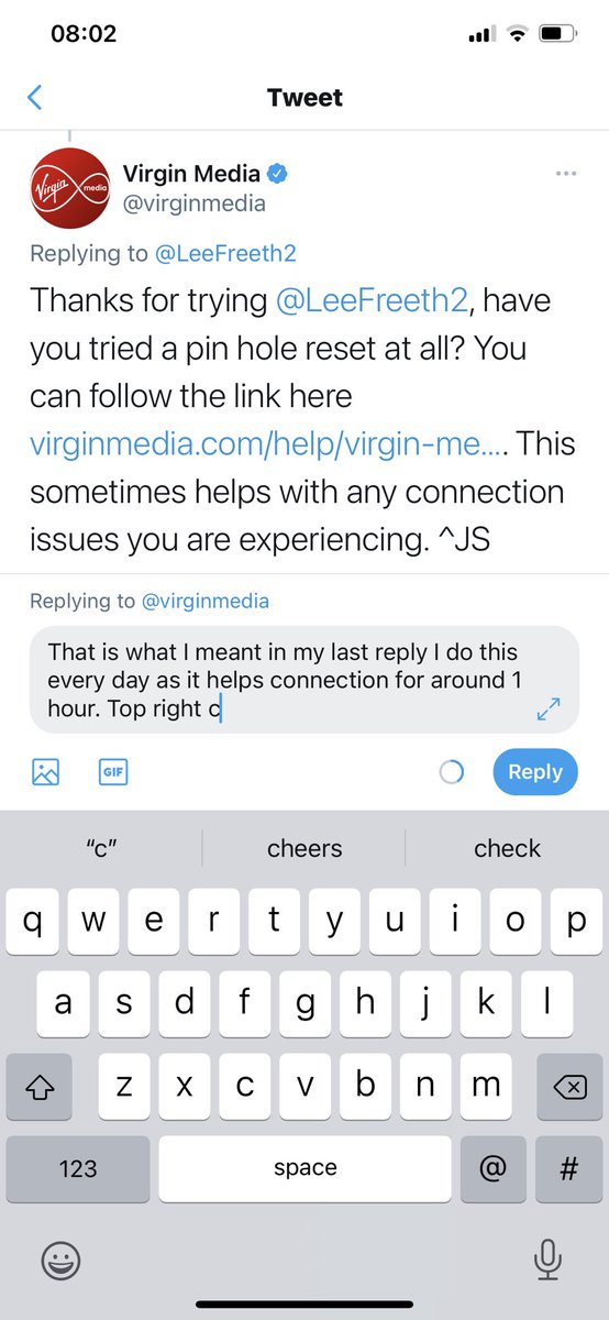 LeeFreeth2's tweet photo. @virginmedia This is what I meant in my reply before, I reset it by this method as it does work better for an hour intially.. top right is my current connection strength. I have literally done everything possible so can a real solution be found please? Maybe a visit from an engineer https://t.co/CvdugZvFMX