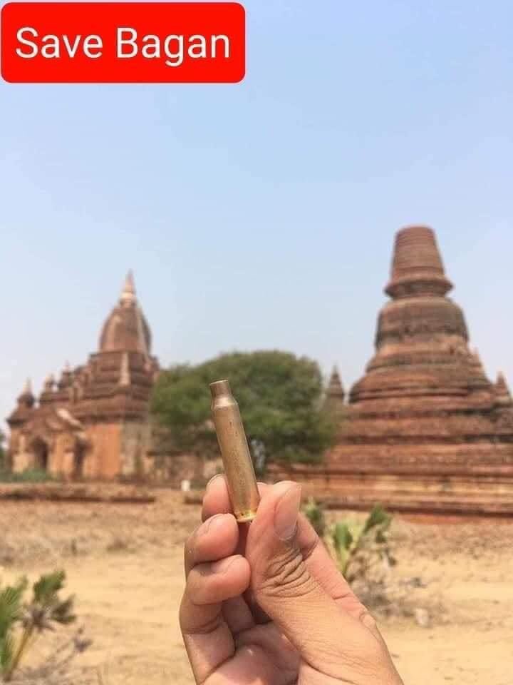 AlexandriaPaing's tweet photo. Now!!The junta army is shooting in UNESCO city Bagan.Current situtation,The civilians in Bagan are running to hide their shoot and one young boy was injured by their shot.
Photo crd
#SaveMyanmar 
#RejectMilitaryCoup 
#R2PForMyanmar 
#WeSupportDrSasa
#WeSupportCRPH https://t.co/HMR0nv8vOE