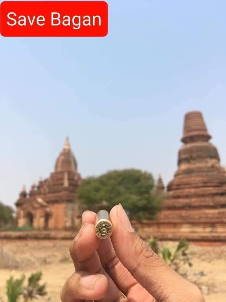AlexandriaPaing's tweet photo. Now!!The junta army is shooting in UNESCO city Bagan.Current situtation,The civilians in Bagan are running to hide their shoot and one young boy was injured by their shot.
Photo crd
#SaveMyanmar 
#RejectMilitaryCoup 
#R2PForMyanmar 
#WeSupportDrSasa
#WeSupportCRPH https://t.co/HMR0nv8vOE