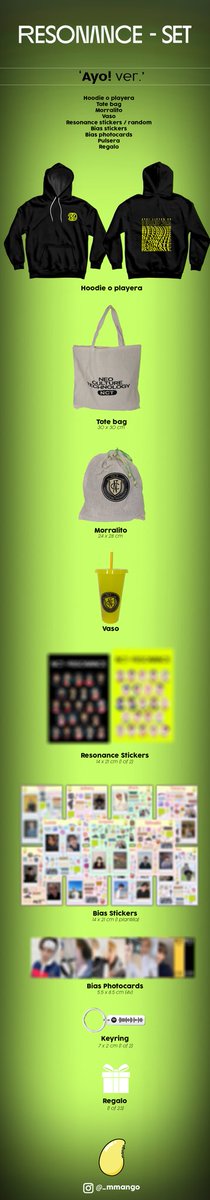 JingleSonyeo's tweet photo. Nctzen mexicana, estoy vendiendo estos sets, más información por aquí o por Instagram @/_mmango 

próximamente tendremos de otros grupos 💛🥭

*En la compra de tu set te mandamos unos manguitos enchilados 🤭

#NCT #RESONANCE #RESONANCE_Pt2  #biasbox #setbox #fanmade #kpop https://t.co/GTayZU8sfn