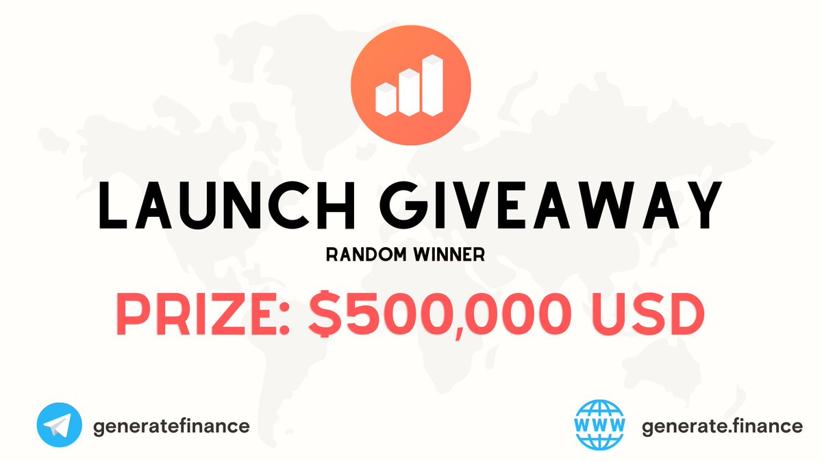 generatefinance's tweet photo. BIG #Airdrop on the #BSC ! 

Rules: 
-Follow us on Twitter 
-Like and RT this post 
-Comment a tag 3 friends
-Join the Telegram group (https://t.co/BGhVcGcUgu)

Contest ends April 7, 2021 ! The winner will be announced here and on Telegram ! Good luck. https://t.co/OrcAthLTZC
