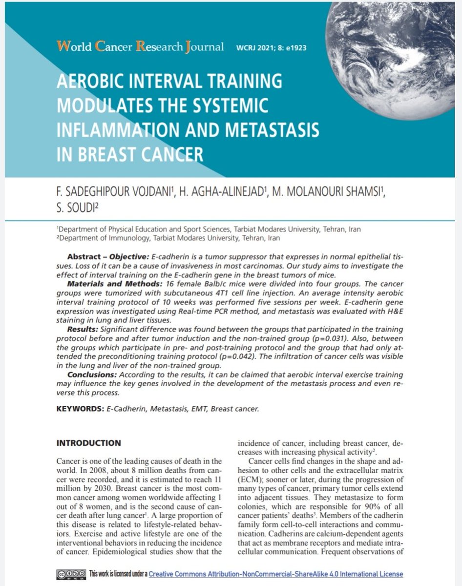 fari_tj's tweet image. Our new publication in WCRJ.
With valuable approaches in #breastcancer
#exercisephysiology