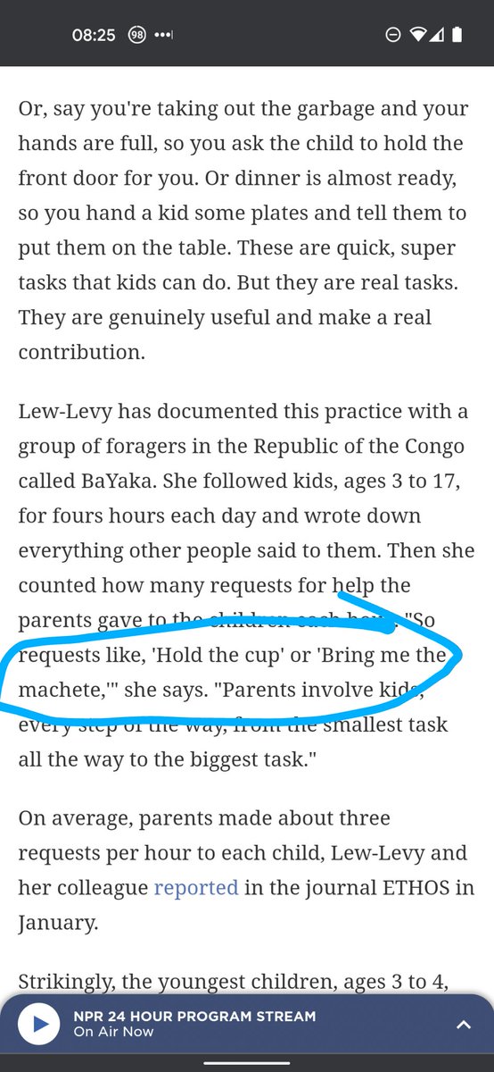 Didn't see that one coming when I started to read this article on raising helpful children with my breakfast this morning.