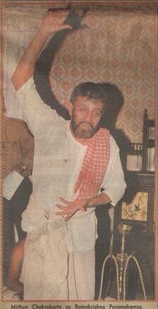 FilmHistoryPic's tweet photo. #MithunChakraborty won the national award for his portrayal of Ramkrishna Paramhansa in the film 'Swami Vivekananda' (1988). https://t.co/LEPQYylkK6