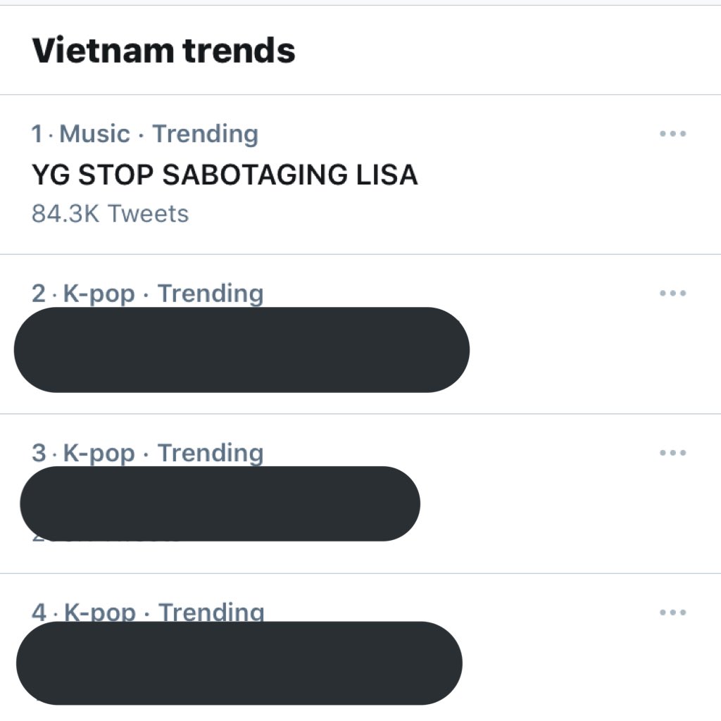 LisaVietnam's tweet photo. YG STOP SABOTAGING LISA is trending #1 in Vietnam 🇻🇳 https://t.co/qe8nicspXe