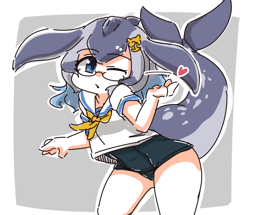 「うおーー!! 」|足ひれのイラスト