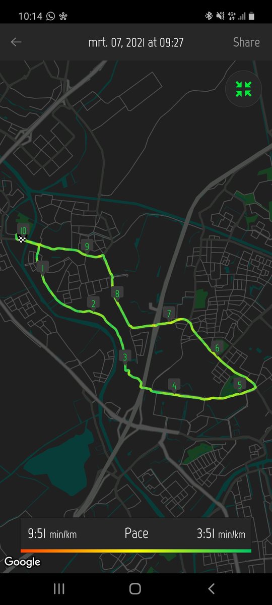 Hallo Twitter, ik heb een nieuw 10 km record.
