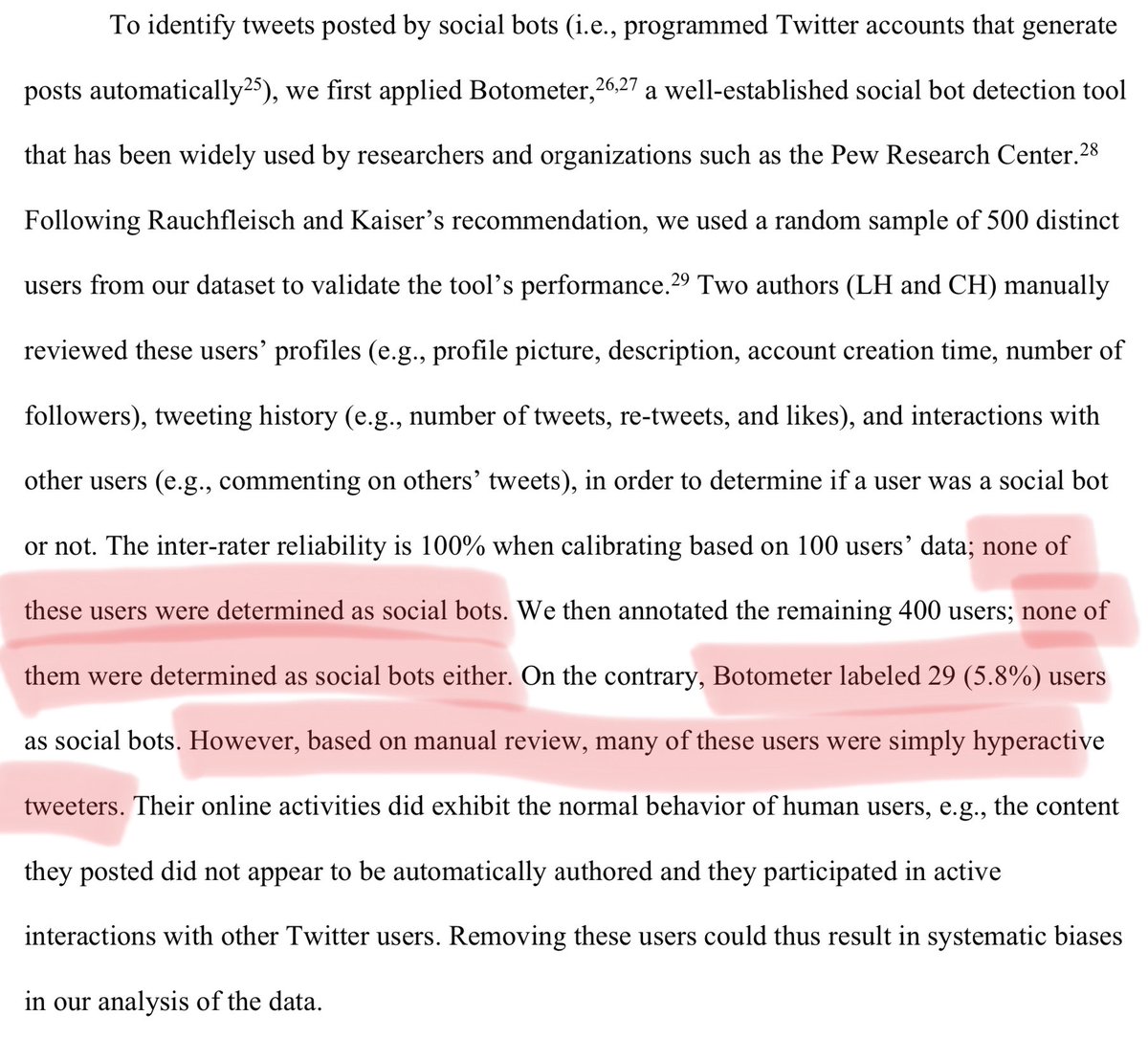 Florian Gallwitz (@floriangallwitz) on Twitter photo For the first time ever, the authors of a disinformation study take their time to manually check whether the "social bots" determined using @botometer-voodoo are actually "social bots".
Turns out, of course, that none of them are.
academic.oup.com/jamia/advance-ā¦
/ht <a href="/OuzhouAdi/">Adrian Rauchfleisch</a> For the first time ever, the authors of a disinformation study take their time to manually check whether the "social bots" determined using @botometer-voodoo are actually "social bots".
Turns out, of course, that none of them are.
academic.oup.com/jamia/advance-ā¦
/ht <a href="/OuzhouAdi/">Adrian Rauchfleisch</a>
