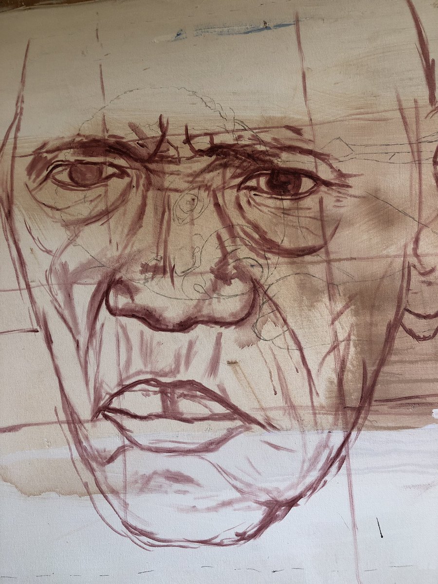 eddybeuer's tweet image. The sketch          The complete piece