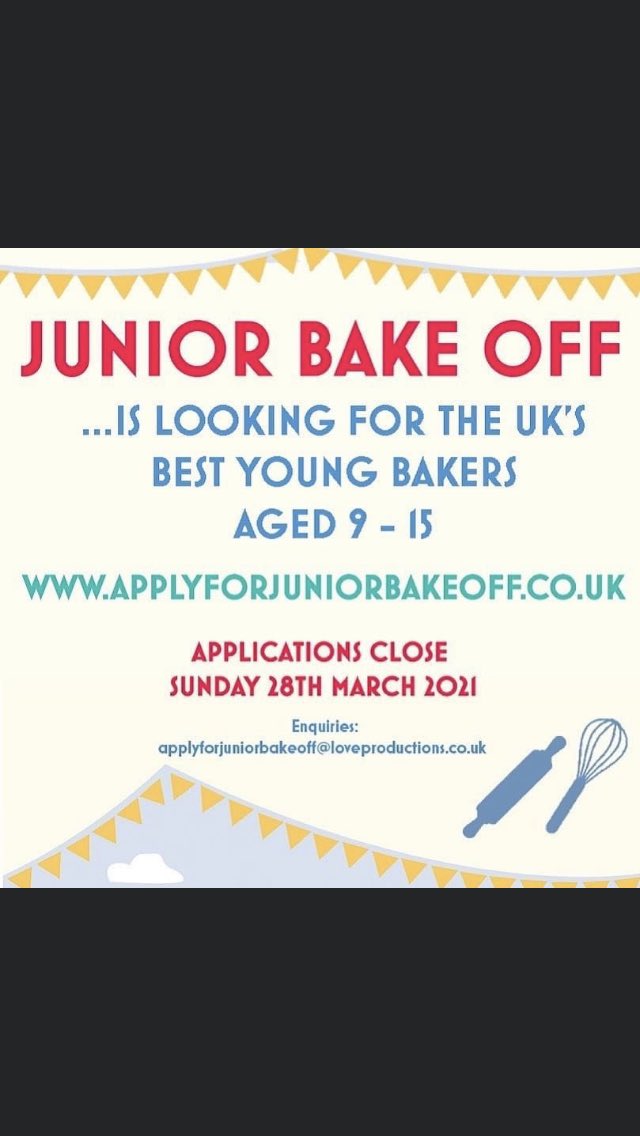 Excellent opportunity for our keen bakers 🧁🍰🎂🥖
