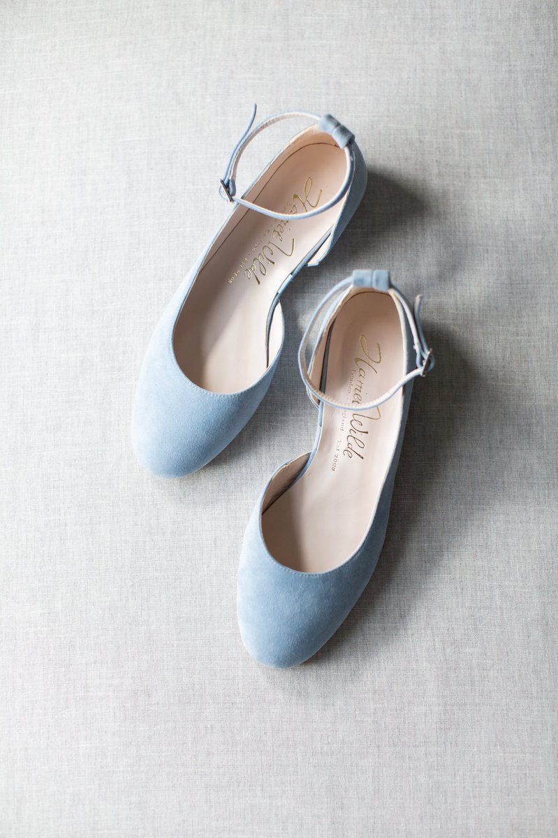 Searching for the perfect flat blue bridal shoe, meet the pretty Hetty flat blue ✨ In stock, order online or book a virtual appointment at our London showroom: harrietwilde.com