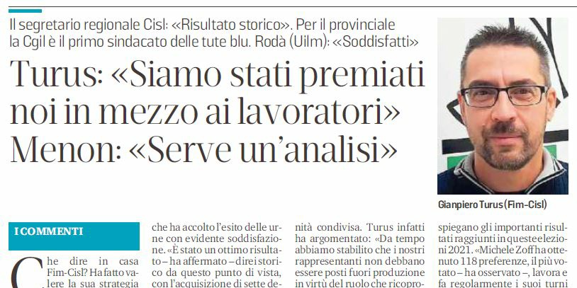fimcislFVG's tweet photo. In edicola oggi sul @il_piccolo intervista al nostro Segretario Generale Gianpiero #Turus
@FIMCislStampa https://t.co/3zwJI47iE4