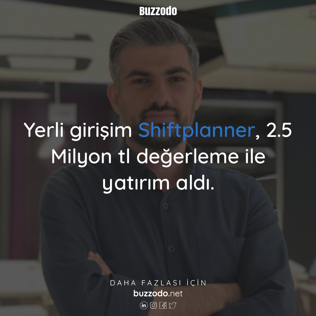 buzzodo's tweet photo. Yerli girişim Shiftplanner , 2.5 Milyon tl degerleme ile yatırım aldı.
#buzzodo #girişim #yatırım #haber
https://t.co/iWGubE0Qk9 https://t.co/z9dVxz2NeG
