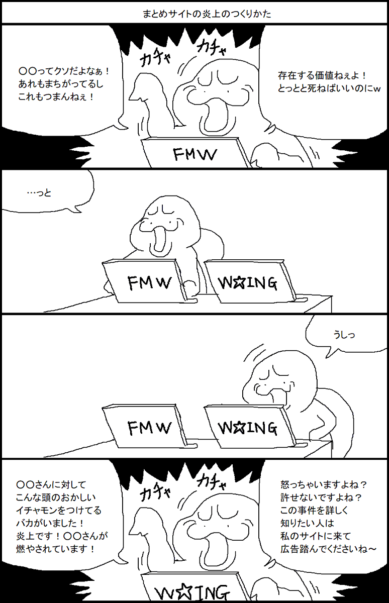 まとめサイトの炎上のつくりかた 
