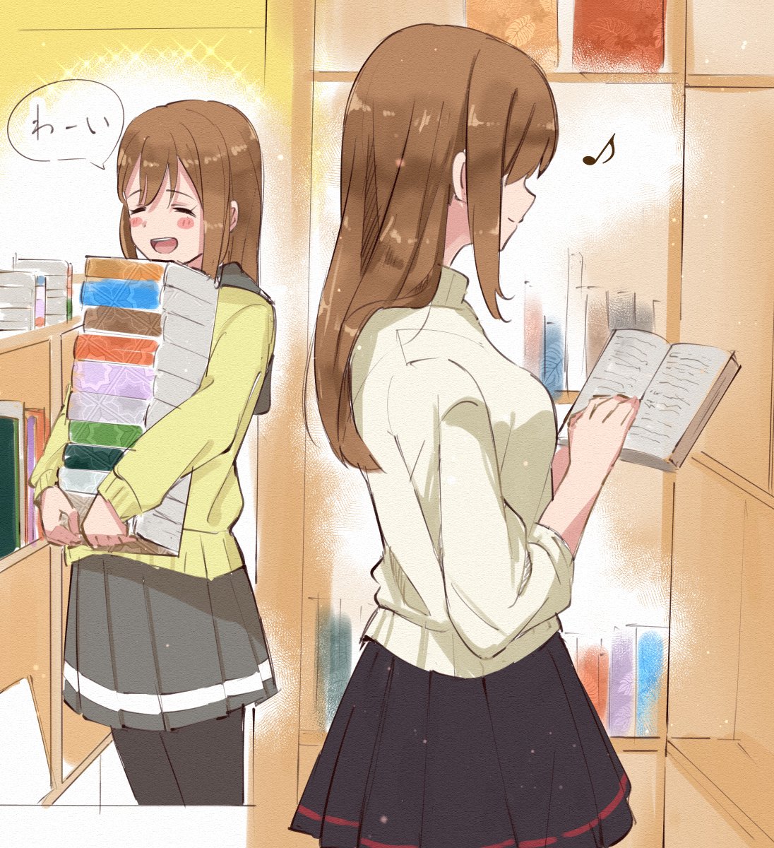 文学少女 本の虫 sktのイラスト 文学少女 本の虫 sktのイラスト