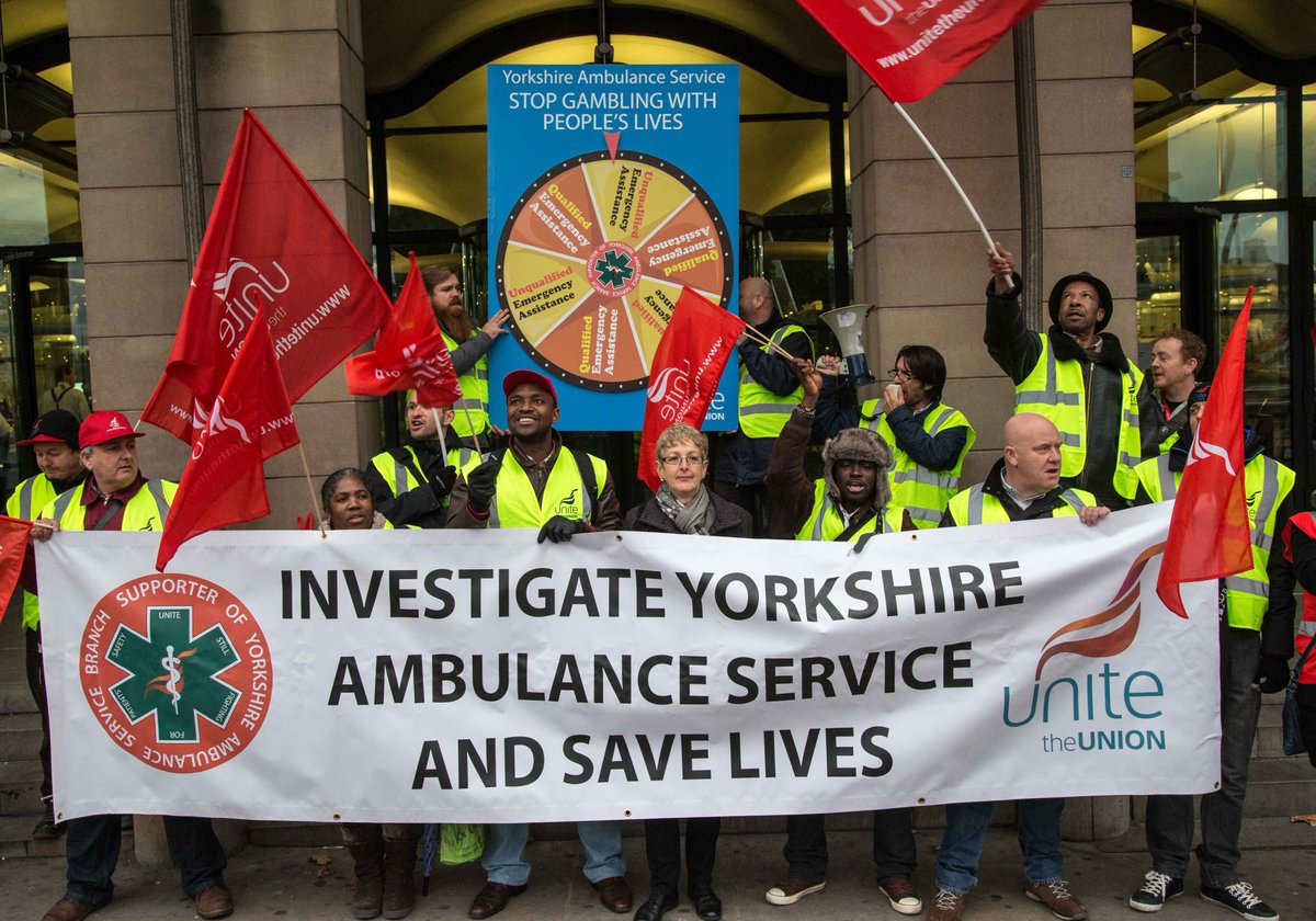WorkVoicePay's tweet image. #Leverage #Winning - Another de-recognition attempt at Yorkshire Ambulance Service was taken on by Sharon Graham &amp;amp; Unite’s Organising &amp;amp; Leverage Dept, and won. 💪👊✊