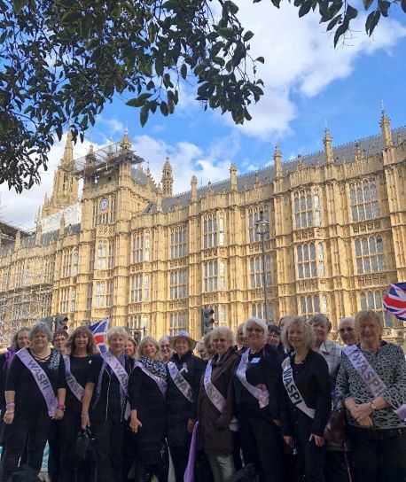 Greetings to all supporting @careintuk #March4Women today. #WASPI #1950swomen aren't Generation X but we ARE Generation Why? No #Equality. #noletternonoticenopension. Older women matter too. #StopTellingHalfTheStory  @WASPI_Campaign #NotGoingAway